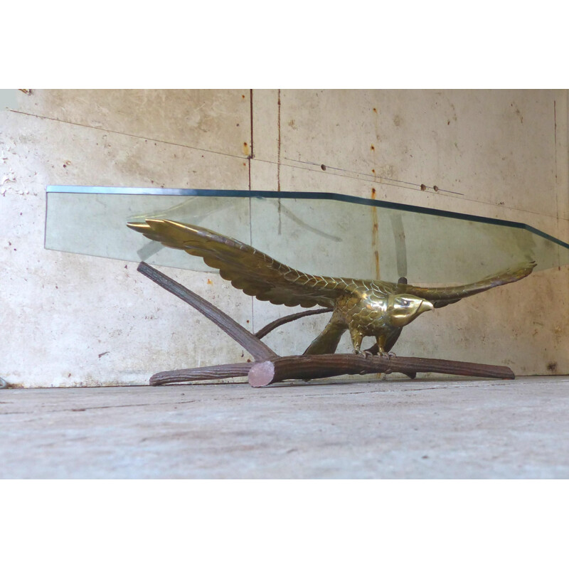 Vintage Brutalist coffee table by Alain Chervet, 1990