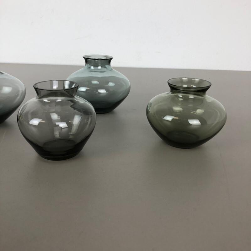 Lot de 4 vases vintage de Wilhelm Wagenfeld pour le WMF, Allemagne 1960