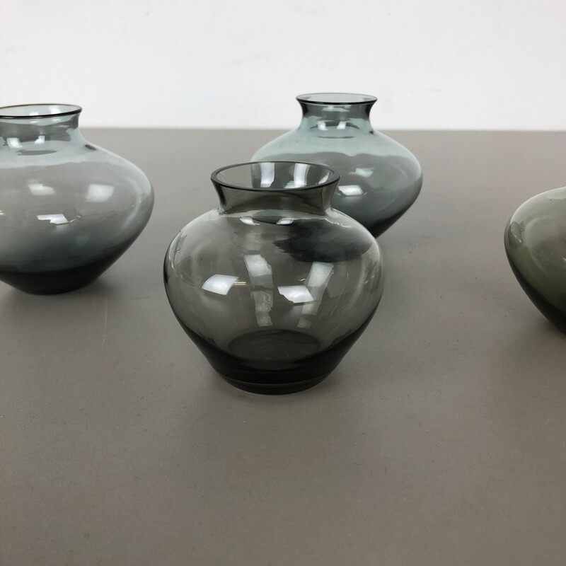 Lot de 4 vases vintage de Wilhelm Wagenfeld pour le WMF, Allemagne 1960