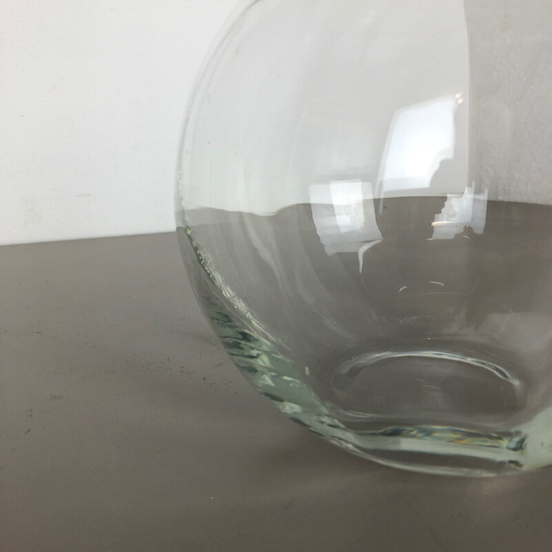 Vintage glass vase by Wilhelm Wagenfeld for the WMF, Germany 1960