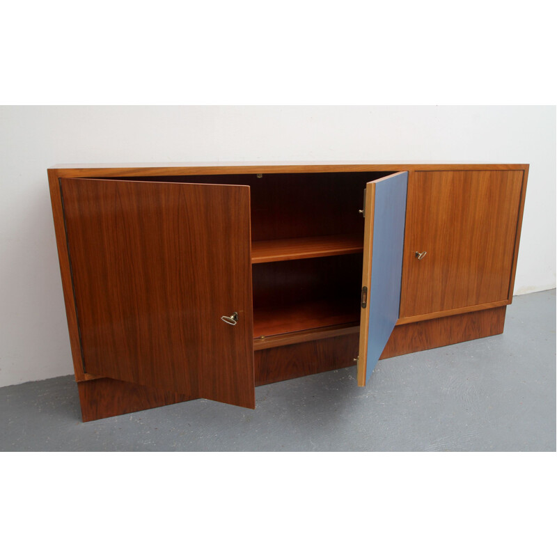 Vintage walnut highboard 1960