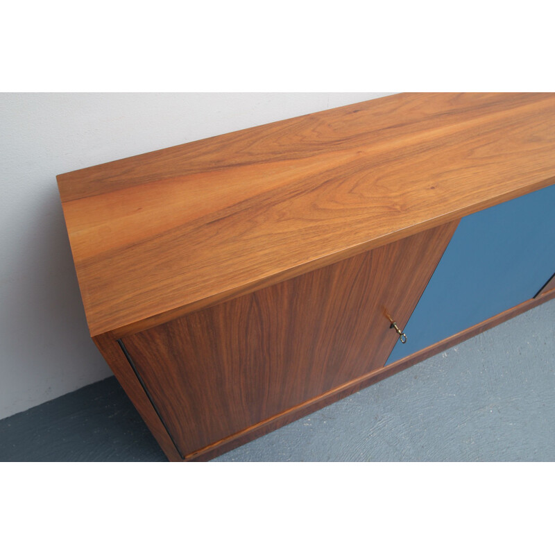 Vintage walnut highboard 1960