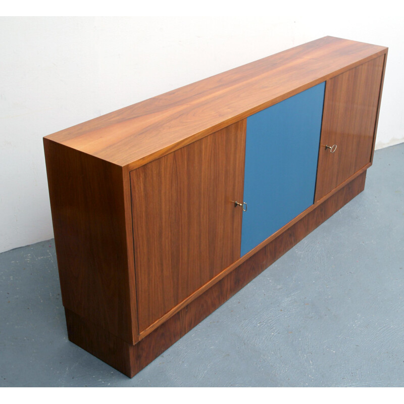 Vintage walnut highboard 1960