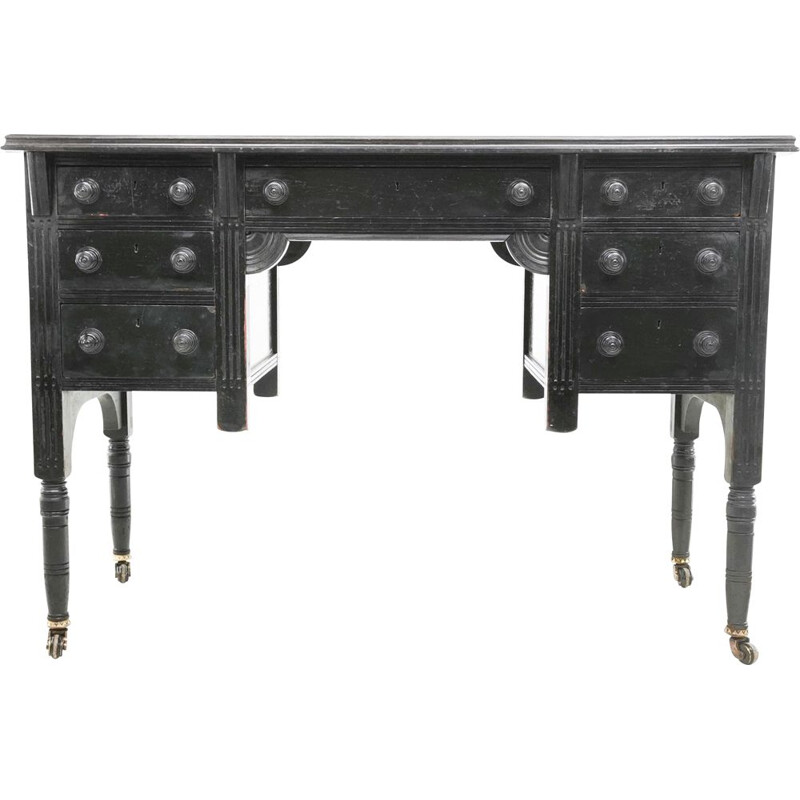 Vintage Victorian Ebonised Writing Desk of E.W. Godwin English 1890s