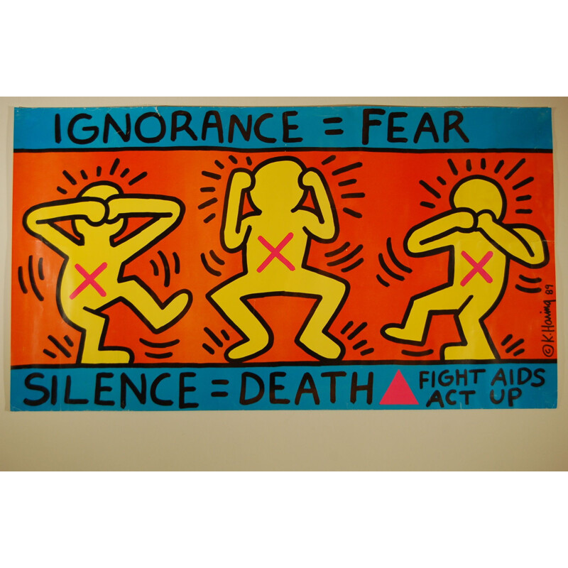 Vintage poster of Keith Haring 1989