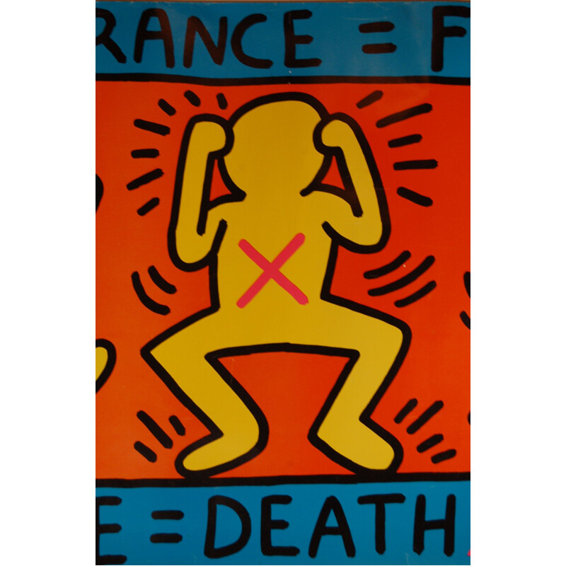 Vintage poster of Keith Haring 1989