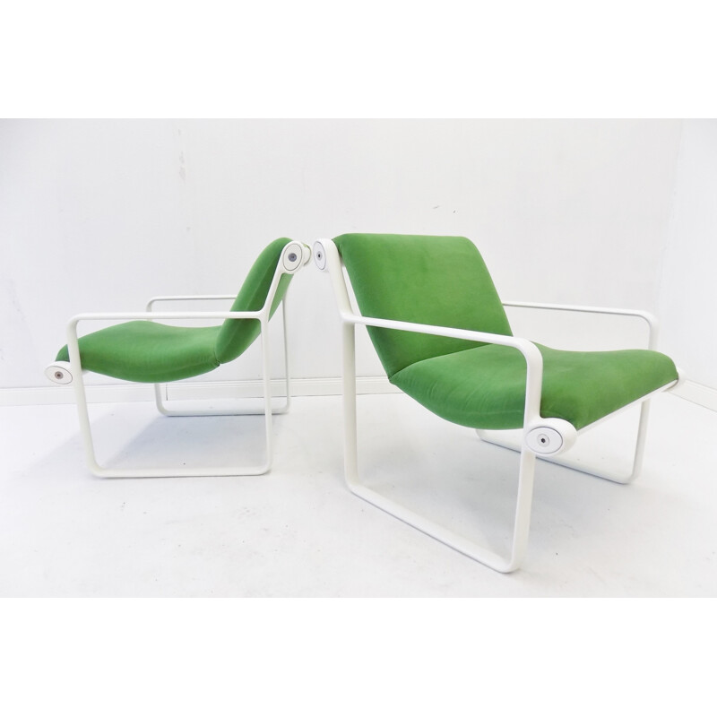 Paire de fauteuils lounge vintage Knoll Sling de Bruce Hannah et Andrew Morrison pour Knoll 1970
