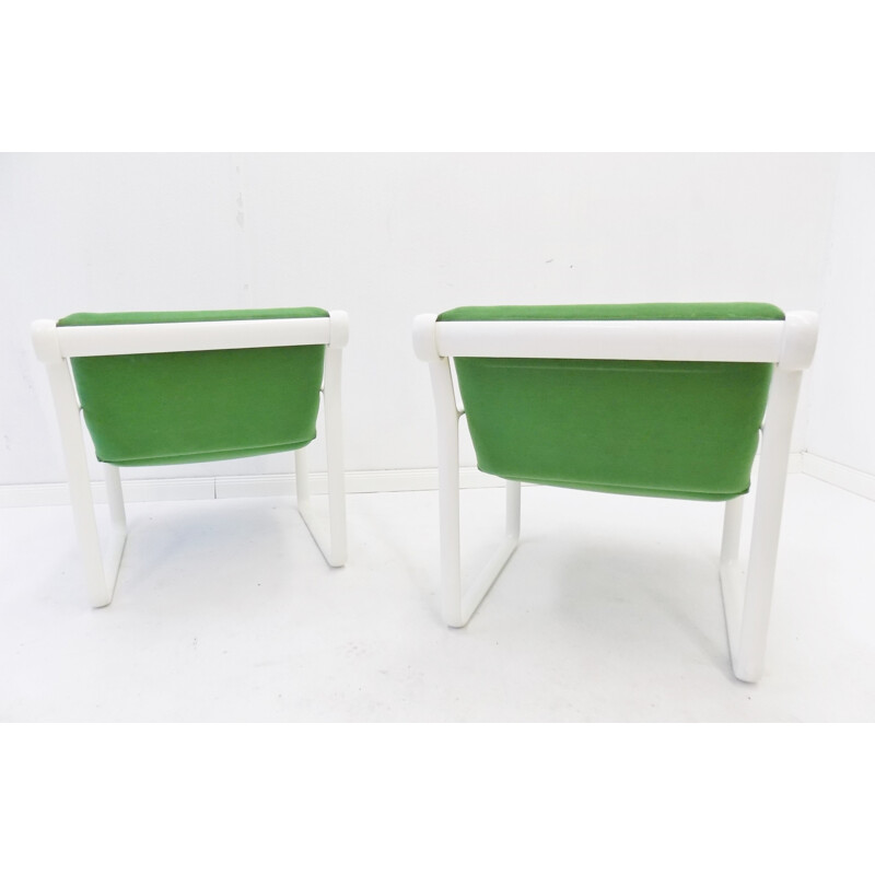 Pair of vintage Knoll Sling lounge armchairs by Bruce Hannah and Andrew Morrison for Knoll 1970