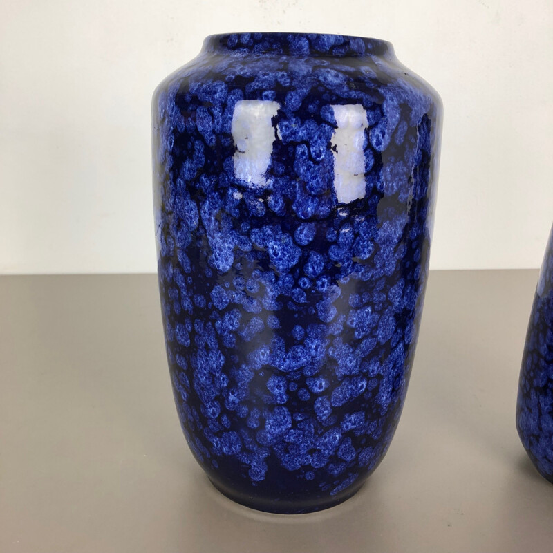 Vintage-Vasenpaar aus Keramik für Scheurich, Deutschland 1970