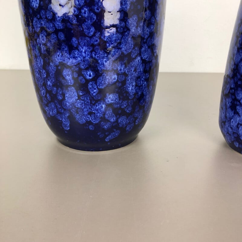 Vintage-Vasenpaar aus Keramik für Scheurich, Deutschland 1970