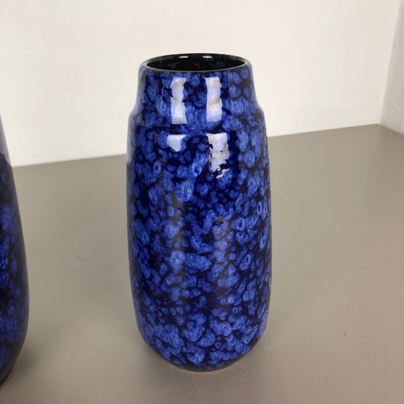 Paire de vases vintage en céramique pour Scheurich, Allemagne 1970