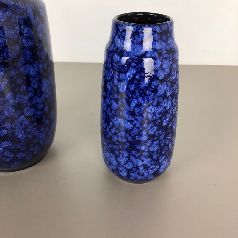 Paire de vases vintage en céramique pour Scheurich, Allemagne 1970