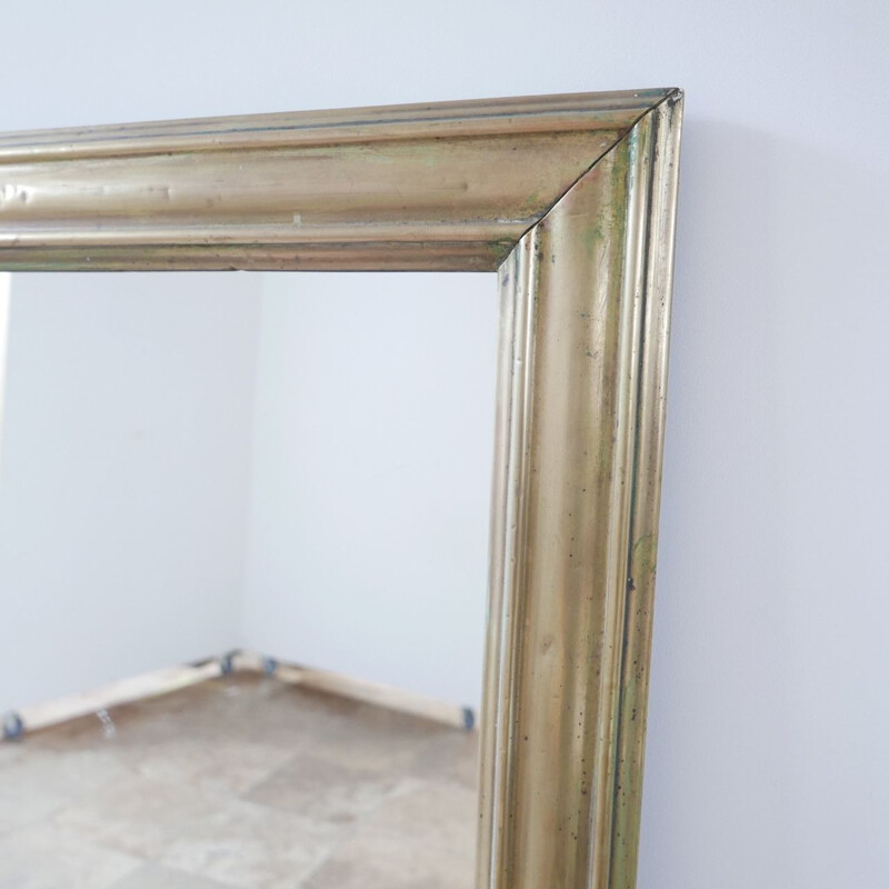 Vintage Brass Bistro Mirror French