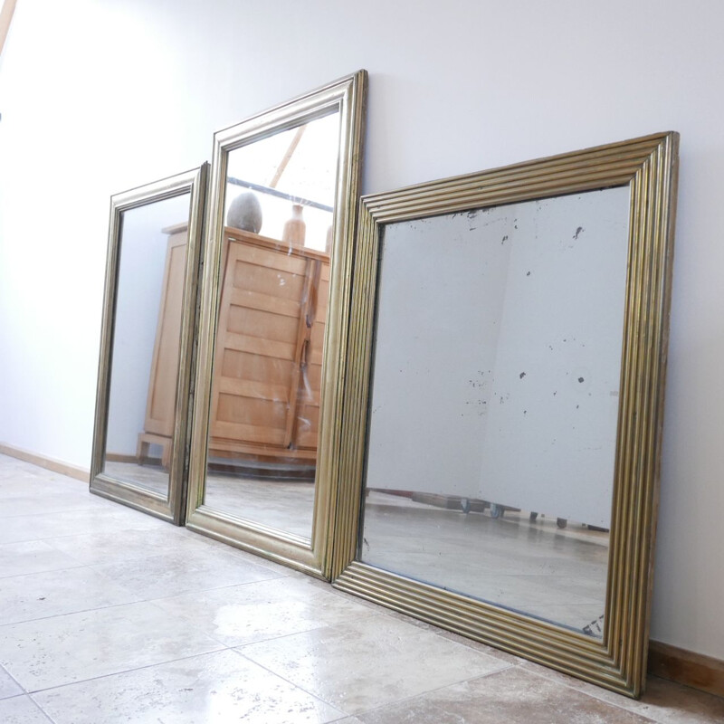 Vintage Brass Bistro Mirror French