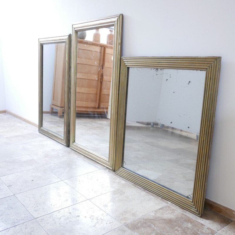 Vintage Brass Bistro Mirror French