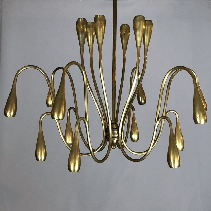 Vintage chandelier to Angelo Lelii for Arredoluce 1950s