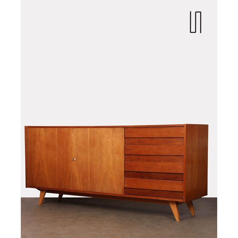 Vintage oak sideboard by Jiri Jiroutek 1960s