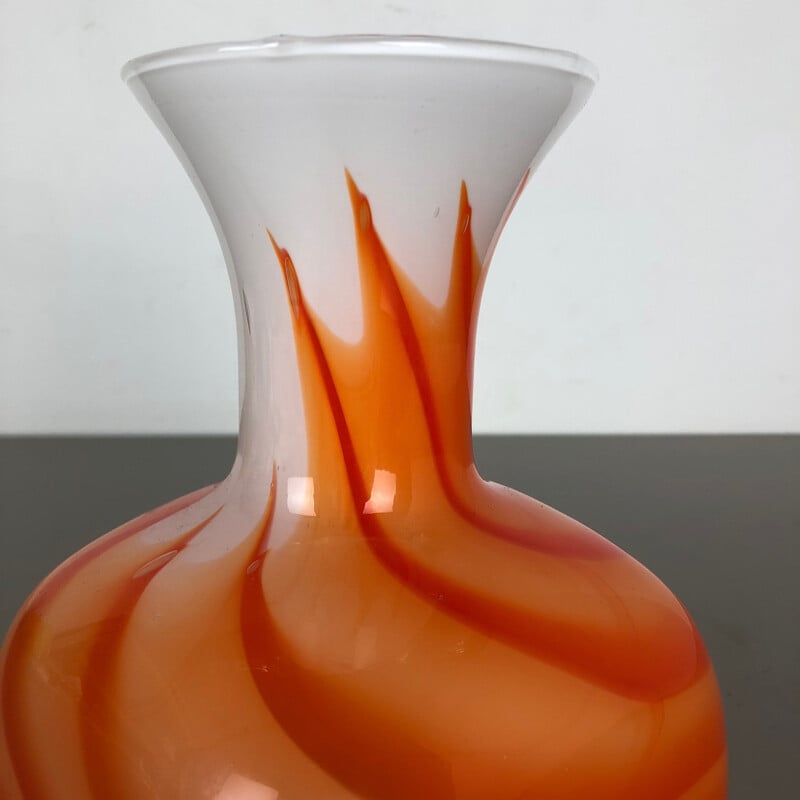 Grand vase vintage Pop Art Opaline Florence 1970