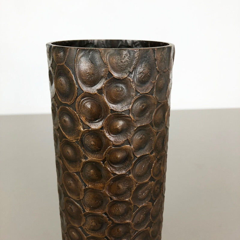 Vase vintage en cuivre par Auböck, Autriche 1950