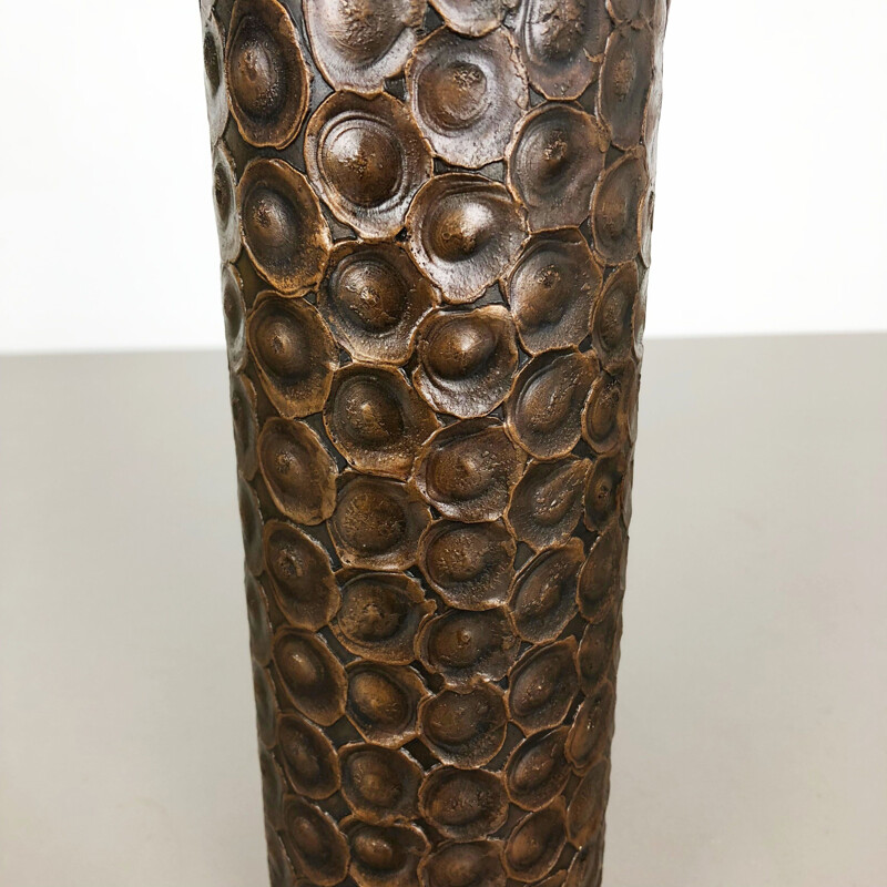 Vase vintage en cuivre par Auböck, Autriche 1950