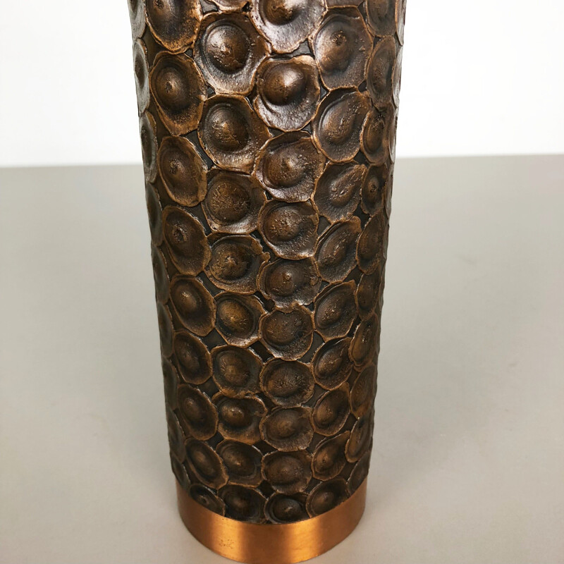Vase vintage en cuivre par Auböck, Autriche 1950