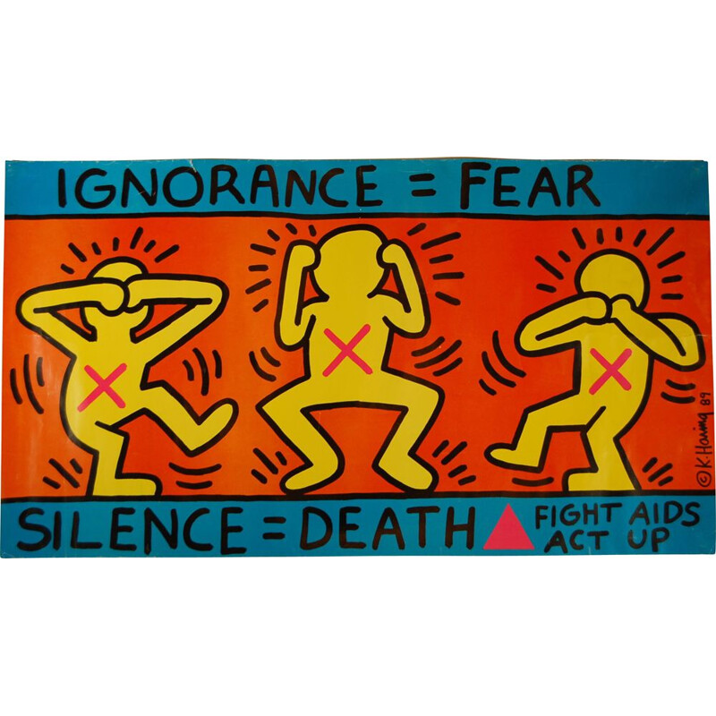 Affiche vintage de Keith Haring 1989