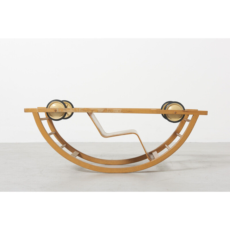 Vintage Kids Car and Rocking Chair by Hans Brockhage for Siegfried Lenz Germany 1950s