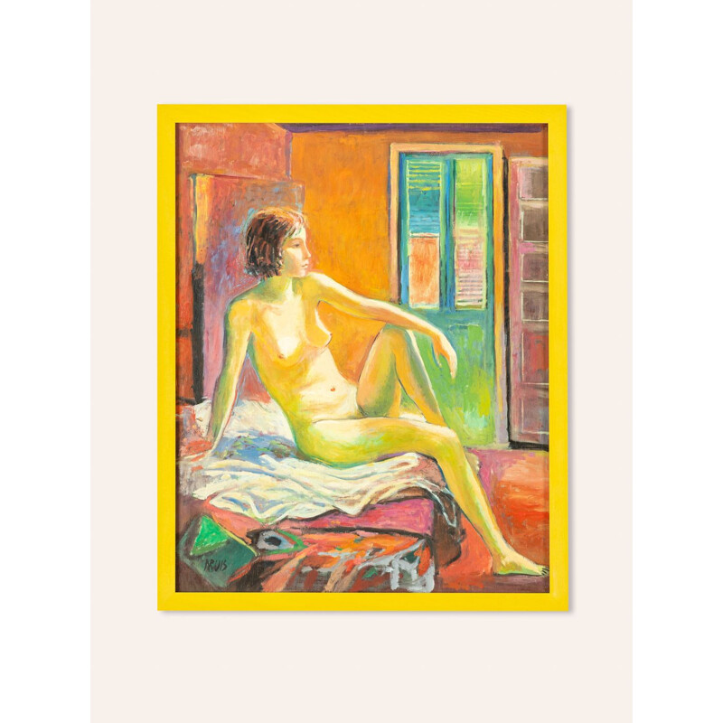 Vintage Expressionist nude painting