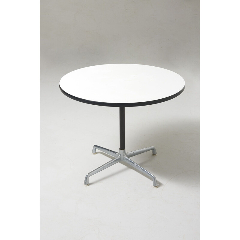 Vintage Round Dining Table by Charles and Ray Eames for Herman Miller USA 1960s