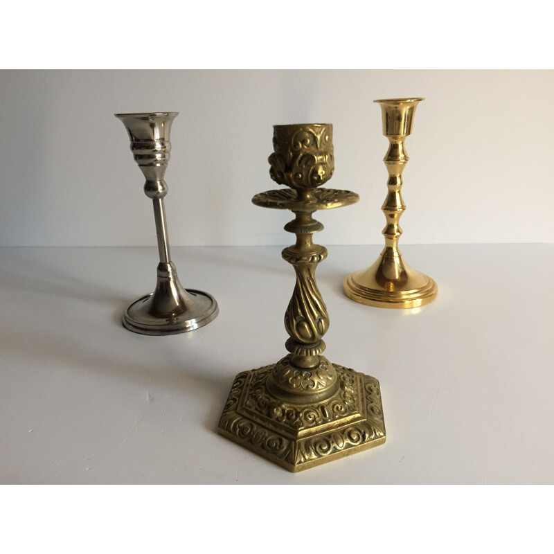 Set of 3 vintage Candleholders