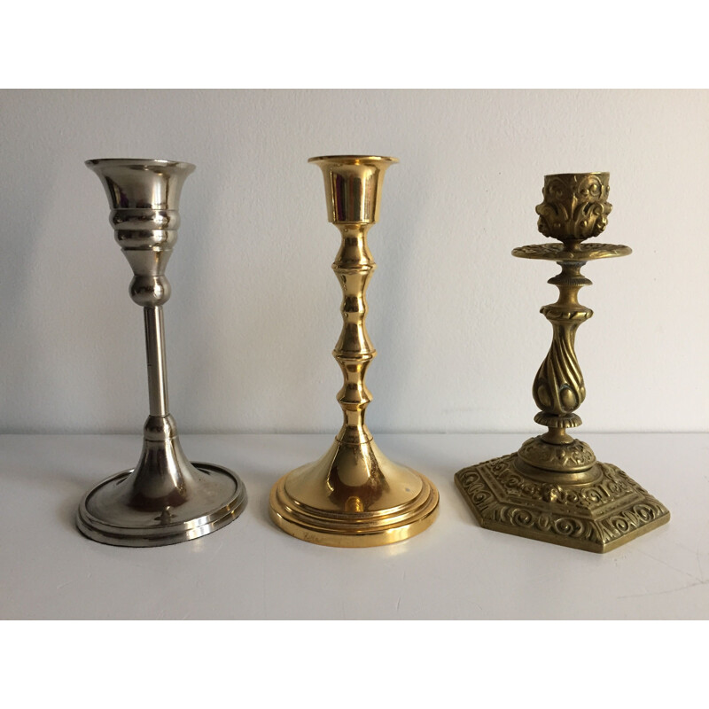 Set of 3 vintage Candleholders