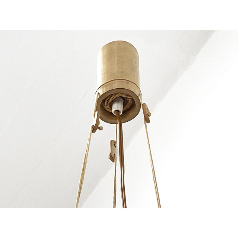 Vintage Uchiwa Ceiling Lamp by Ingo Maurer Germany 1970s