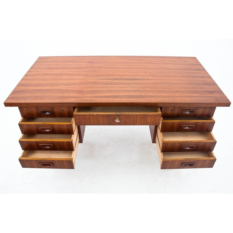 Scrivania danese vintage in teak 1960