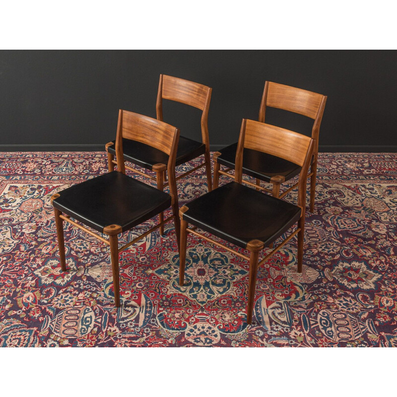 Set of 4 vintage chairs by Georg Leowald for Wilkhahn, Germany 1950