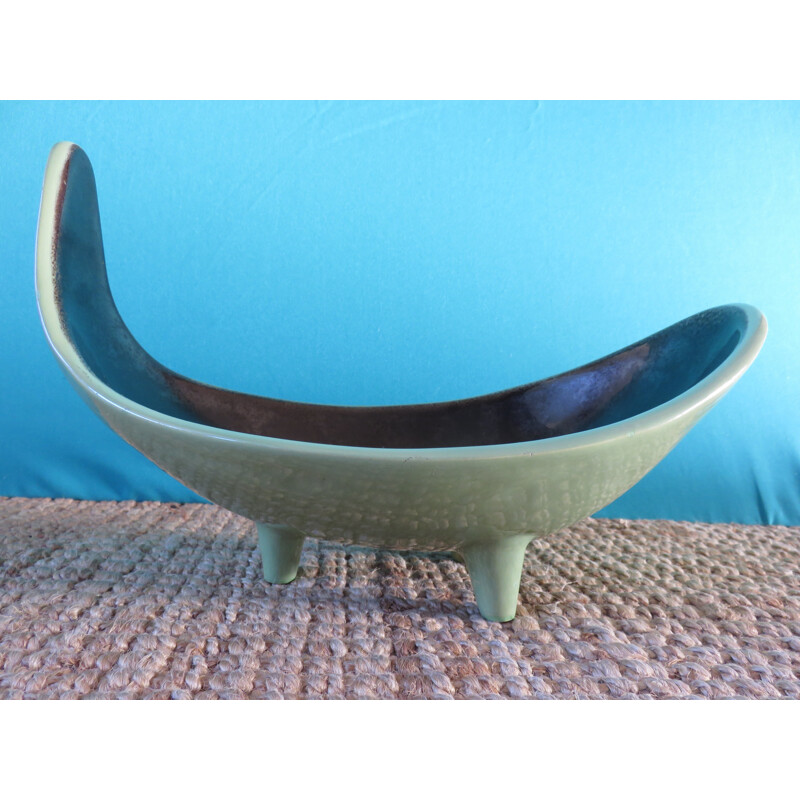 Vintage ceramic ovoid bowl, 1950