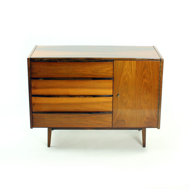 Vintage mahogany highboard by Interier Praha, Czechoslovakia 1970