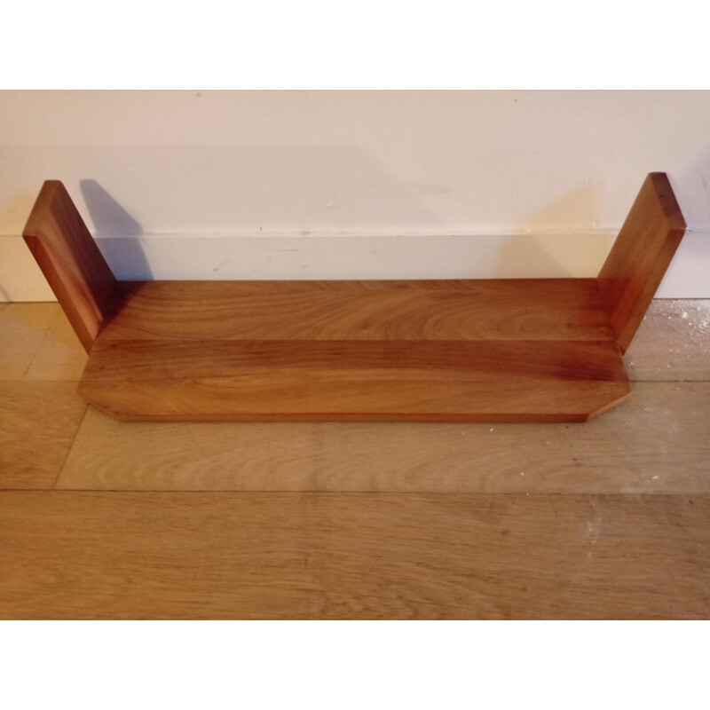 Vintage bookcase shelf in solid walnut