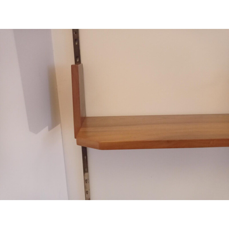 Vintage bookcase shelf in solid walnut