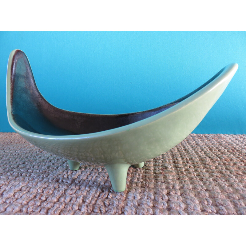 Vintage ceramic ovoid bowl, 1950