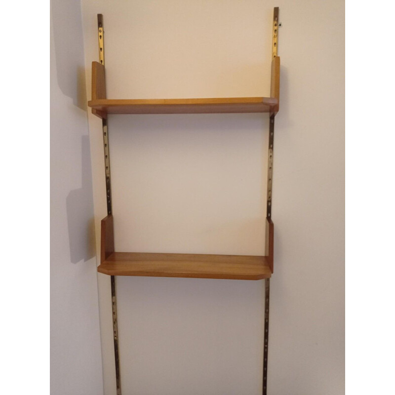 Vintage bookcase shelf in solid walnut