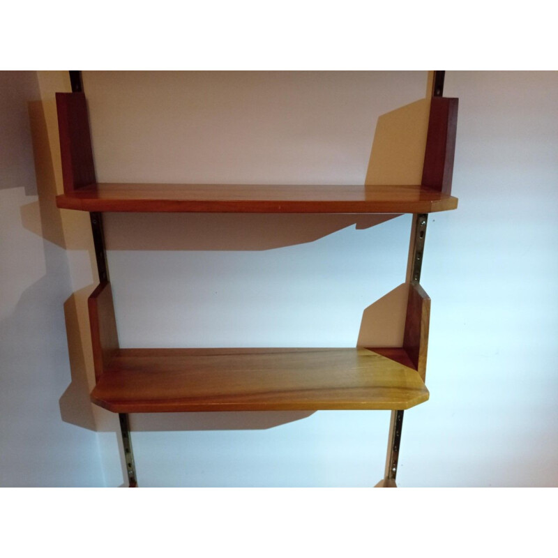 Vintage bookcase shelf in solid walnut