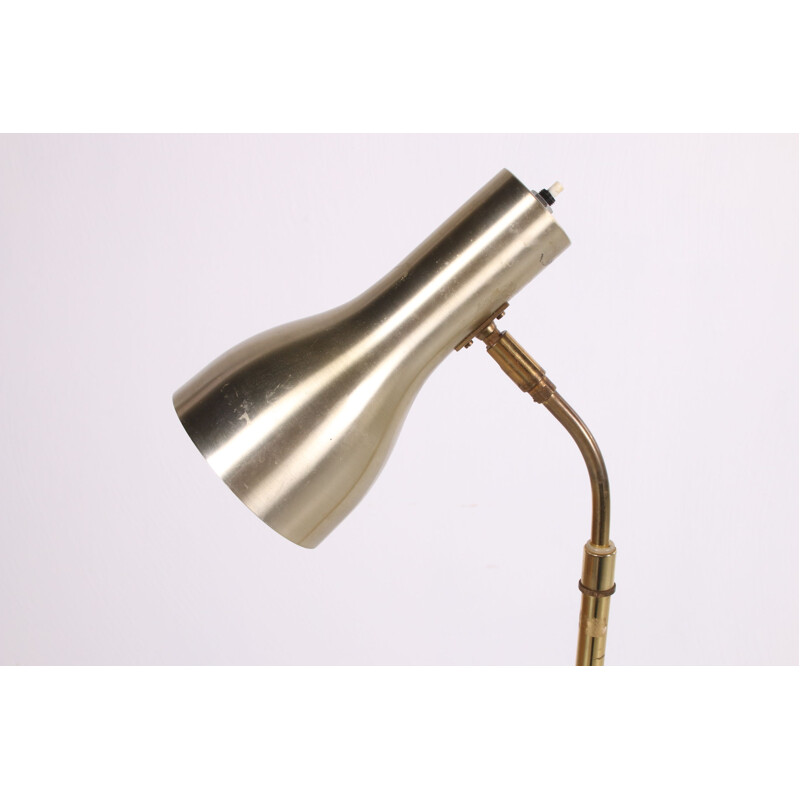 Vintage golden floor lamp from dansa Danish