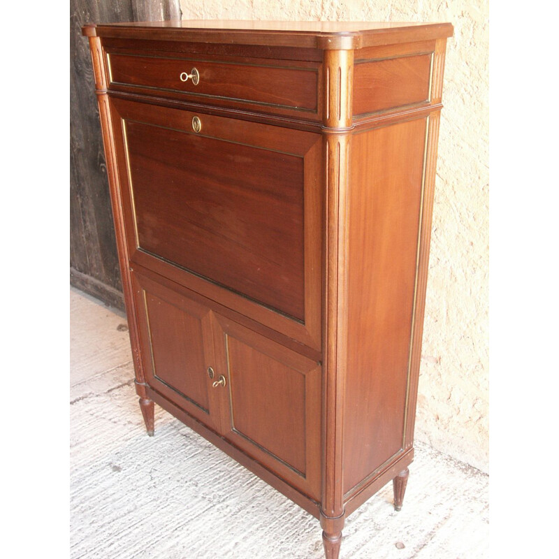 Vintage massief houten secretaire, Engeland