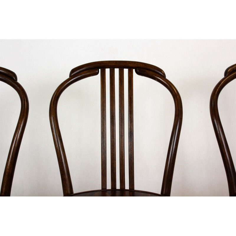 Set of 4 vintage Bentwood Chairs from Ton 1960s