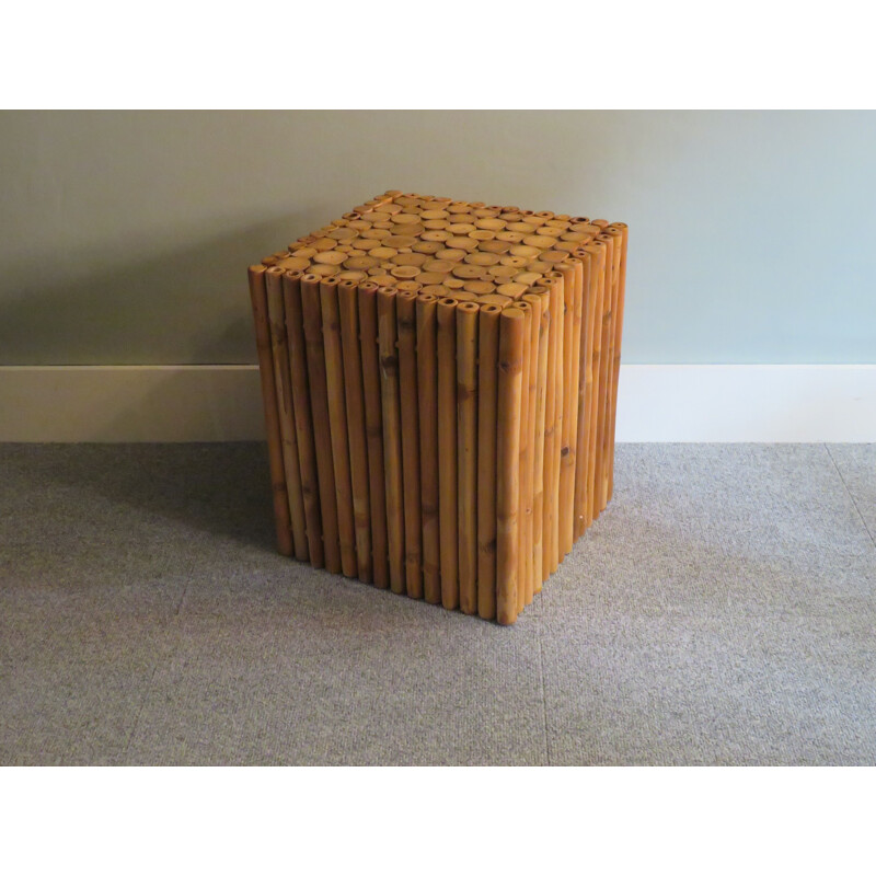 Vintage Bamboo side table 1980s