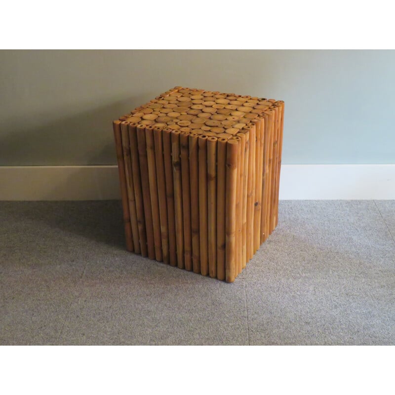 Vintage Bamboo side table 1980s