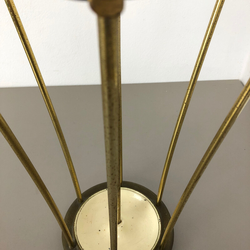 Midcentury Brass Mategot Hollywood Regency Umbrella Stand France 1950s