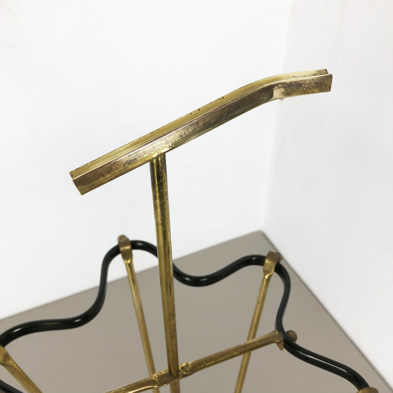 Midcentury Brass Mategot Hollywood Regency Umbrella Stand France 1950s