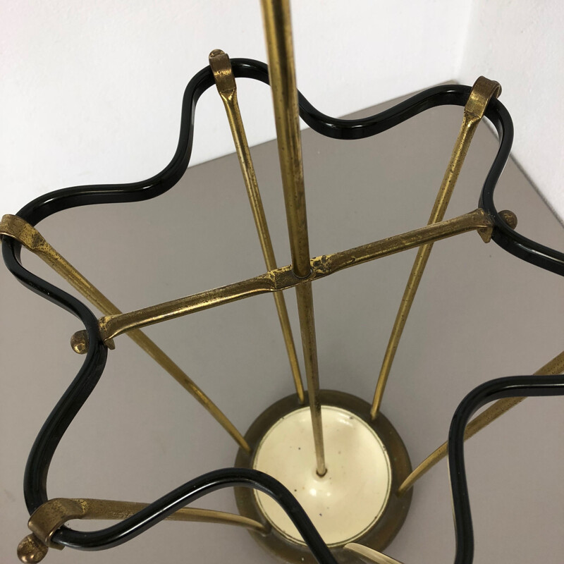 Midcentury Brass Mategot Hollywood Regency Umbrella Stand France 1950s