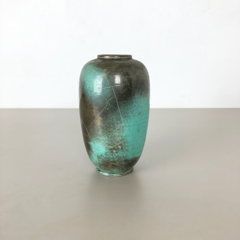 Vaso da laboratorio in ceramica vintage di Richard Uhlemeyer Hannover, Germania 1940